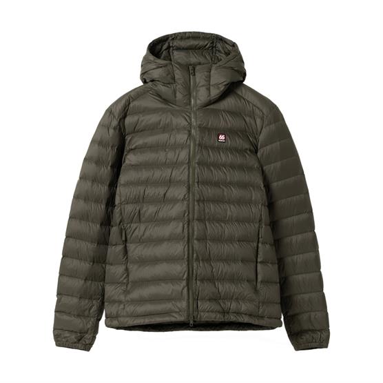 66Â°North Mens Keilir Hooded Down Jacket, Dark Glacial Clay