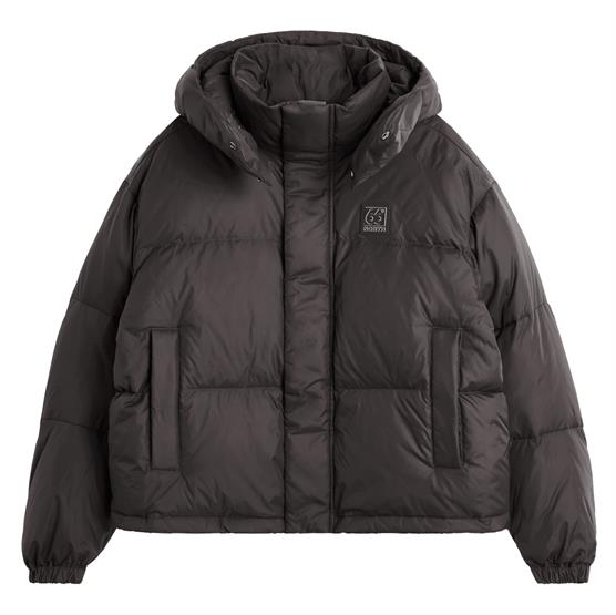 66Â°North Womens Dyngja Down Cropped Jacket, Licorice