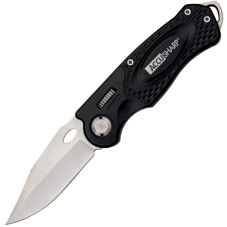 Accusharp foldekniv med lås og glasknuser