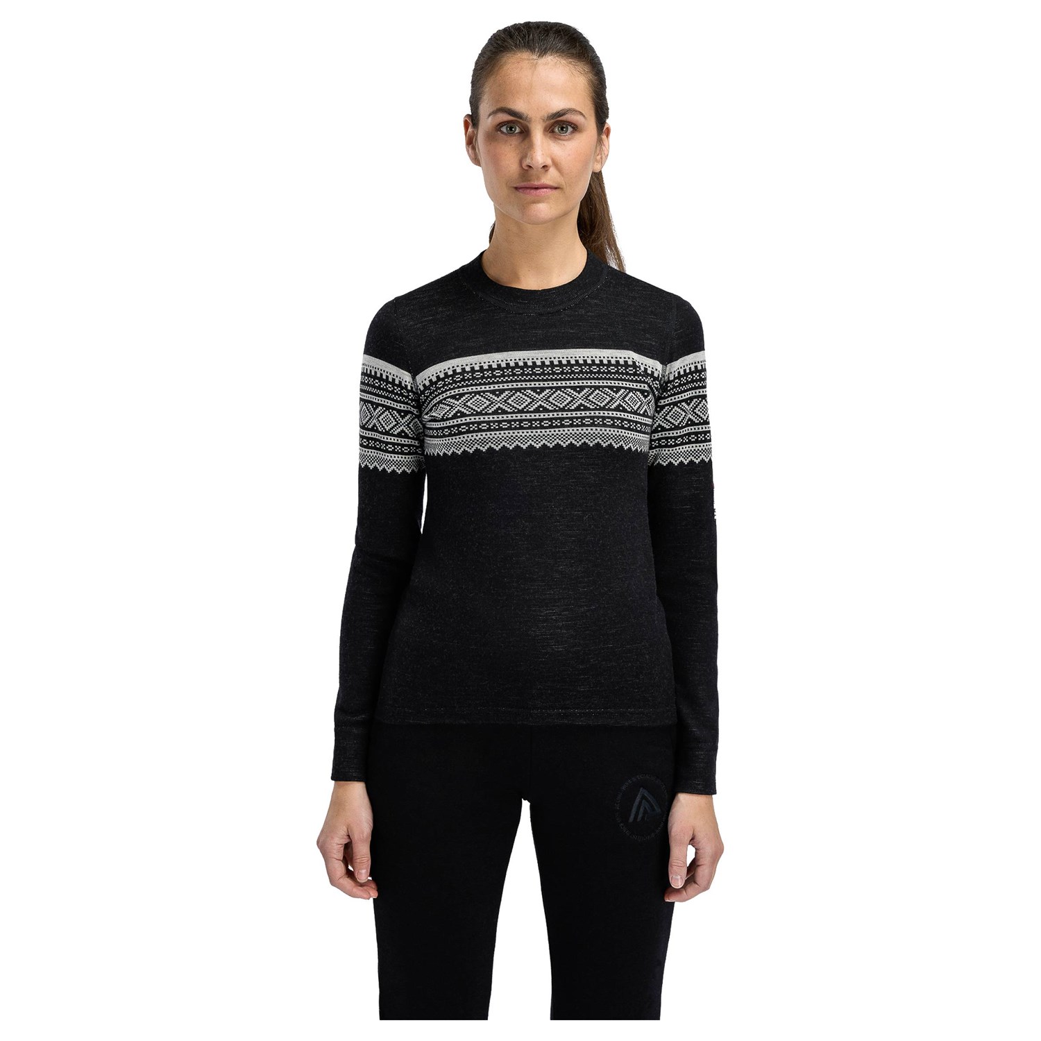 Aclima DesignWool Marius Crew Neck Dame S Sort Trøjer & sweaters