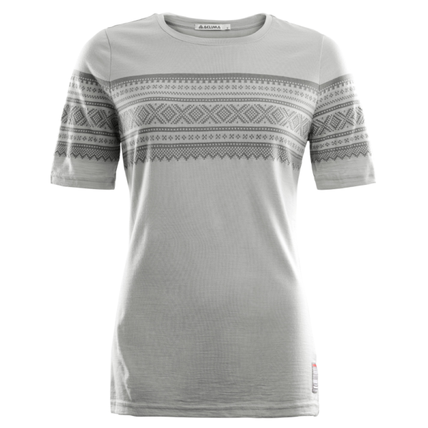 Aclima Designwool Marius T-Shirt Woman Paloma Grey / Castle Rock - XS