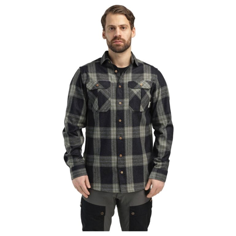 Aclima LeisureWool ReBorn Wool Shirt Herre M Grå/Sort Skjorter