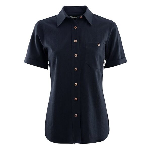 Aclima Leisurewool Short Sleeve Shirt Woman, Mørkeblå-XS - Skjorter