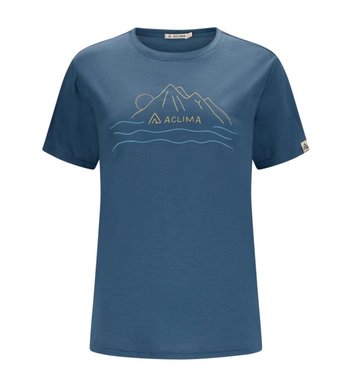 Aclima LightWool 140 Classic Tee Sunset T-Shirt W Blue Fusion XL