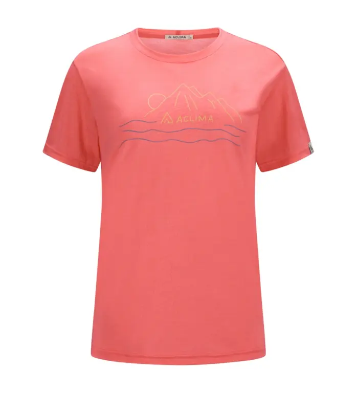 Aclima LightWool 140 Classic Tee Sunset T-Shirt W Sun Kissed Coral XL