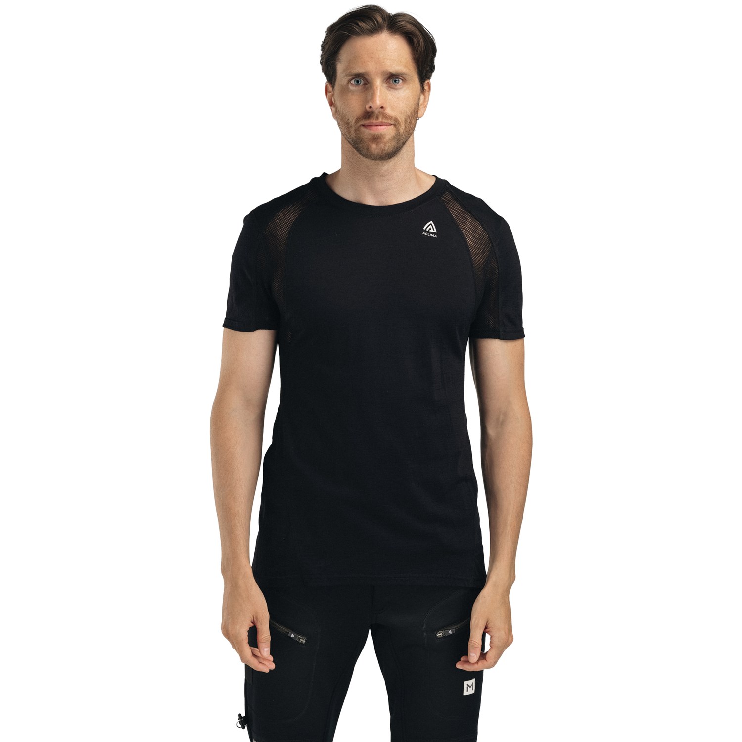 Aclima LightWool 140 Sport T-Shirt Herre M Sort Korte ærmer