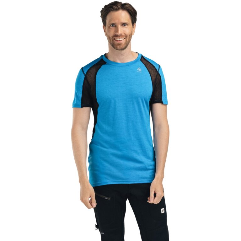 Aclima LightWool 140 Sport T-Shirt Herre S Blå Korte ærmer