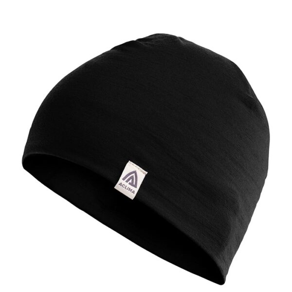 Aclima LightWool 140 relaxed beanie-black - Hue