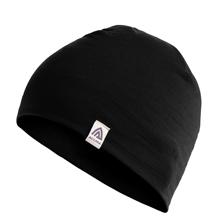 Aclima LightWool 140 relaxed beanie-black - Hue