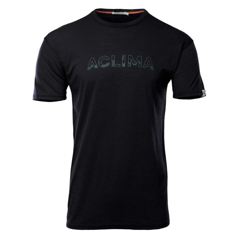 Aclima LightWool Logo T-Shirt M Jet Black XL