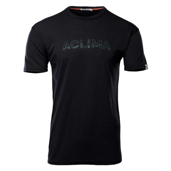 Aclima LightWool Logo T-Shirt M Jet Black XXL
