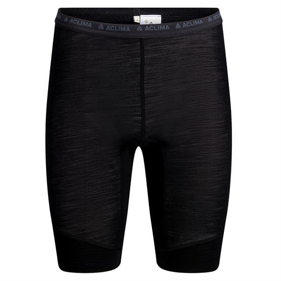 Aclima LightWool Shorts Long Womens, Jet Black