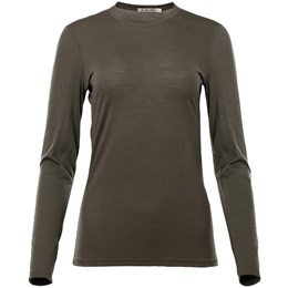 Aclima LightWool Undershirt Long Sleeve Dame M Grøn/Brun Undertrøjer