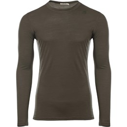 Aclima LightWool Undershirt Long Sleeve Herre L Grøn/Brun Undertrøjer