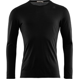 Aclima LightWool Undershirt Long Sleeve Herre L Sort Undertrøjer