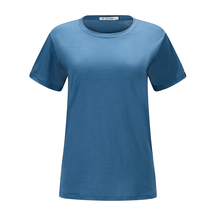 Aclima Lightwool 140 Classic Tee Kvinder / Damer-blue fusion-2XL - T-Shirts