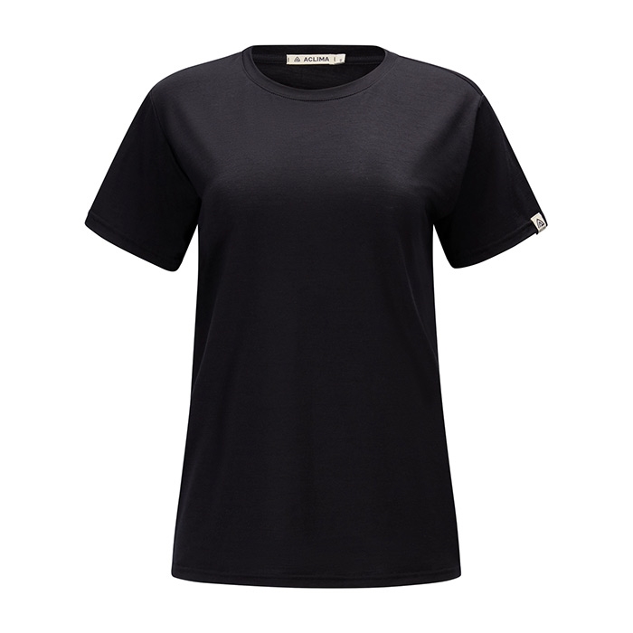 Aclima Lightwool 140 Classic Tee Kvinder / Damer-jet black-2XL - T-Shirts