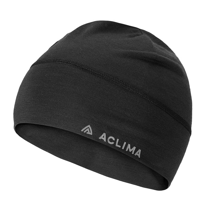 Aclima Lightwool Beanie-jet black - Hue