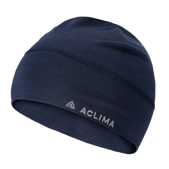 Aclima Lightwool Beanie-navy blazer - Hue