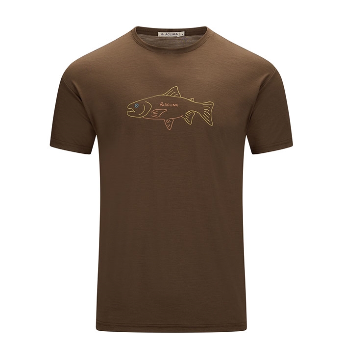 Aclima Lightwool Classic Tee Salmon-dark earth-2XL - T-Shirt, Polo-shirt
