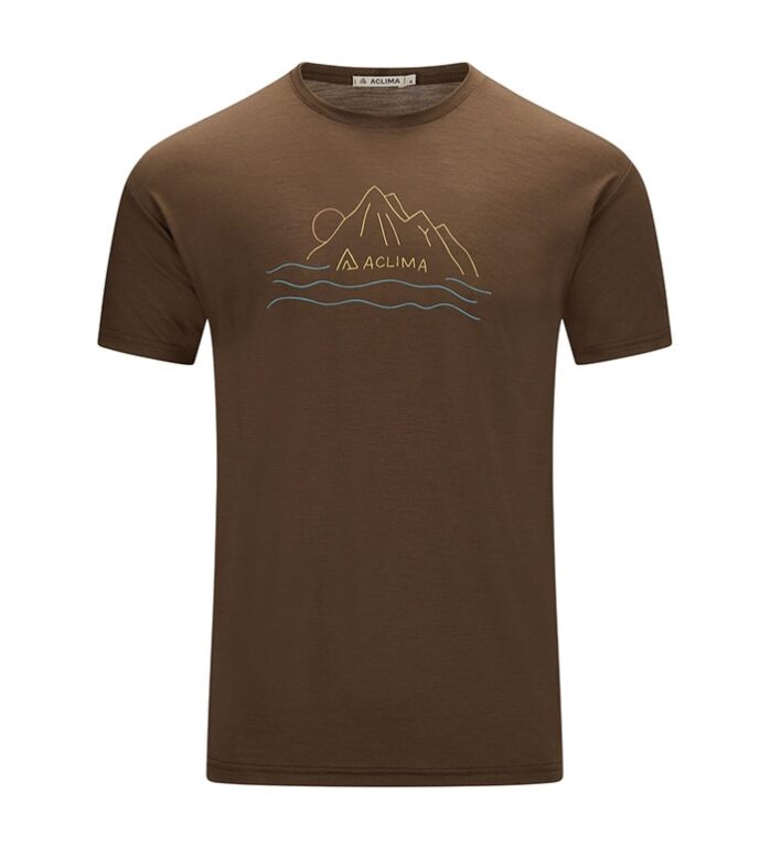 Aclima Lightwool Classic Tee Sunset-dark earth-M - T-Shirt, Polo-shirt