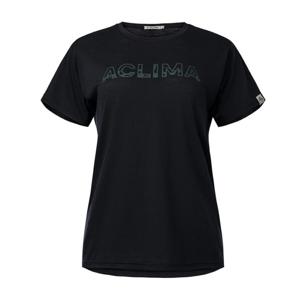 Aclima Lightwool T-Shirt relaxed fit Kvinder / Damer-Sort-2XL - T-Shirts