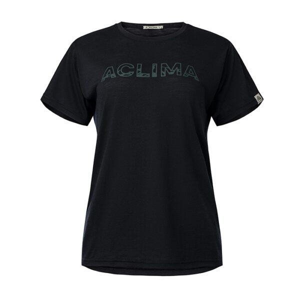 Aclima Lightwool T-Shirt relaxed fit Kvinder / Damer-Sort-XL - T-Shirts