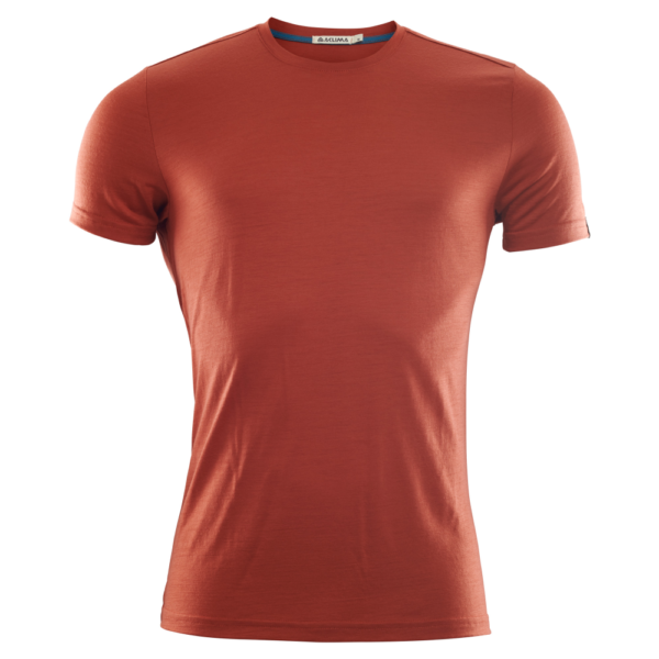 Aclima Lightwool T-shirt Round Neck Man - Red Ochre - S