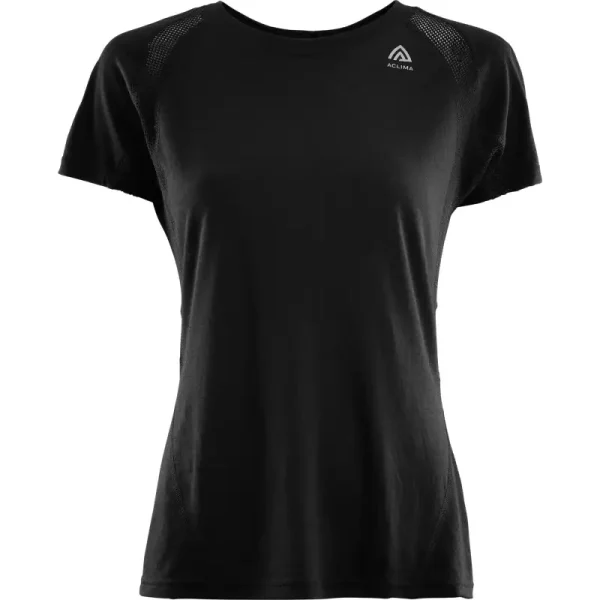 Aclima Sport Dame Lightwool T-Shirt Jet Black L - - Outdoor i Centrum