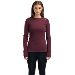 Aclima WarmWool Crew Neck Dame M Rød Undertrøjer