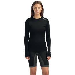 Aclima WarmWool Crew Neck Dame M Sort Undertrøjer