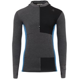 Aclima WarmWool Hood Sweater with Zip Herre S Grå Trøjer & sweaters