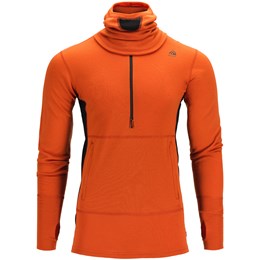 Aclima WarmWool Hood Sweater with Zip Herre XL Orange Trøjer & sweaters