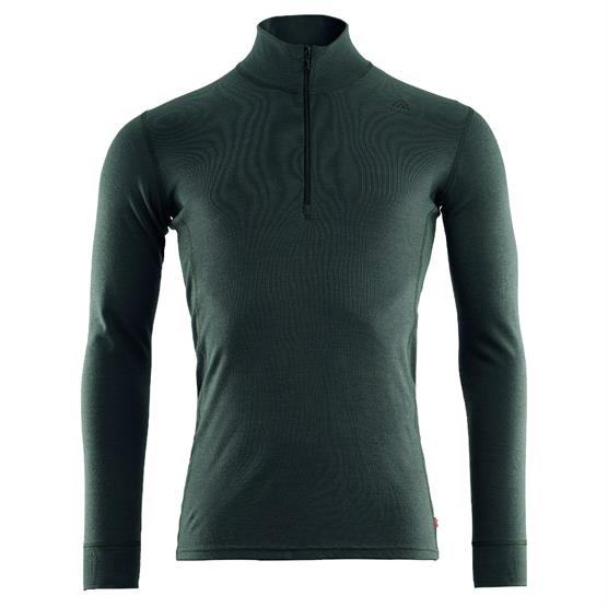 Aclima WarmWool Mock Neck w. Zip Mens, Green Gables