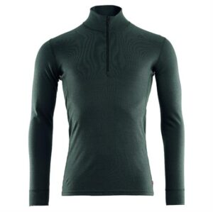 Aclima WarmWool Mock Neck w. Zip Mens, Green Gables