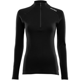 Aclima WarmWool Mock Neck with Zip Dame L Sort Undertrøjer