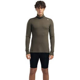 Aclima WarmWool Roll Neck Herre M Grøn/Brun Undertrøjer