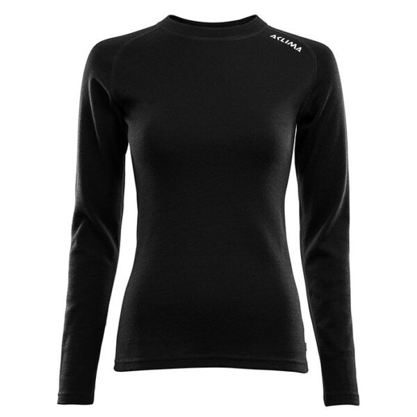 Aclima Warmwool Crew Neck Woman, Sort-XL - Undertøj