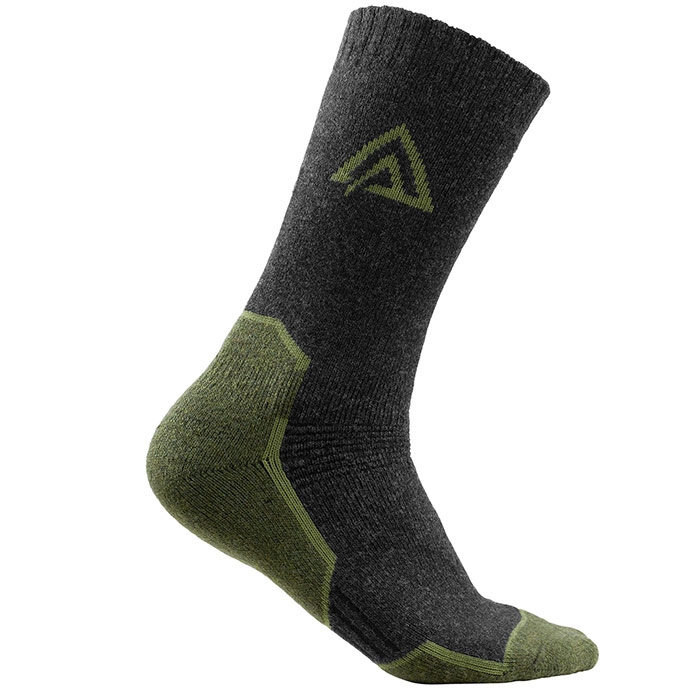 Aclima Warmwool uldsok, olivengrøn/mørkegrå-44-48 - Sokker