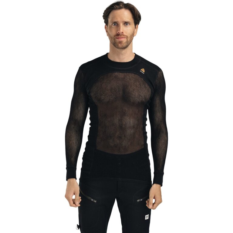 Aclima WoolNet Crew Neck Herre L Sort Undertrøjer