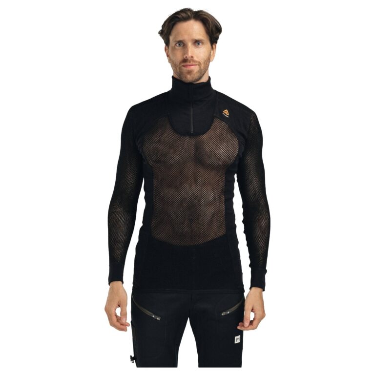 Aclima WoolNet Original Polo Herre S Sort Undertrøjer