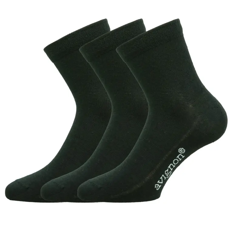 Avignon Vardag 3 pak 60% Merino Strømpe Sort 36-39