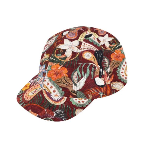 Baseball Cap, paisley, vinrød - One Size