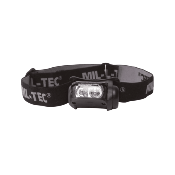 Billig pandelampe sort | BLACK LED 4-COLOUR HEADLIGHT