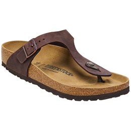 Birkenstock Gizeh Oiled Leather Dame EU 39 Brun Sandaler