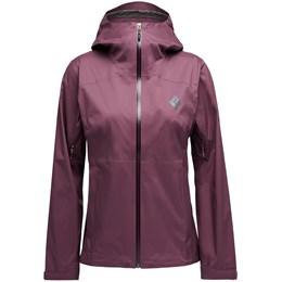 Black Diamond Fineline Stretch Shell Jacket Dame L Rød Skaljakker
