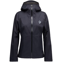 Black Diamond Fineline Stretch Shell Jacket Dame L Sort Skaljakker