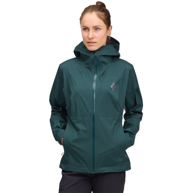 Black Diamond Fineline Stretch Shell Jacket Dame S Grøn Skaljakker