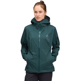 Black Diamond Fineline Stretch Shell Jacket Dame S Grøn Skaljakker