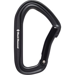 Black Diamond HotForge Bent Gate Carabiner Sort Karabiner